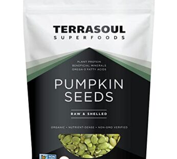 Terrasoul Superfoods Organic Pumpkin Seeds, 2 Lbs – Premium Quality, Shelled, Raw, Unsalted