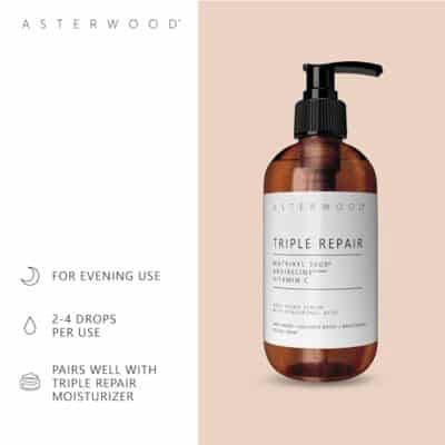 Asterwood Triple Repair Matrixyl 3000 + Argireline + Vitamin C Face Serum - Formulated with Hyaluronic Acid - Anti-Aging and Anti-Wrinkle - Peptides Serum For Face, 237ml/8 oz - Image 6