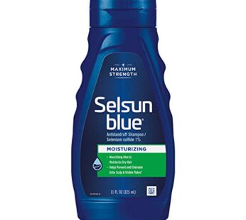 Selsun Blue Moisturizing Anti-dandruff Shampoo with Aloe, 11 fl. oz., Selenium Sulfide 1%