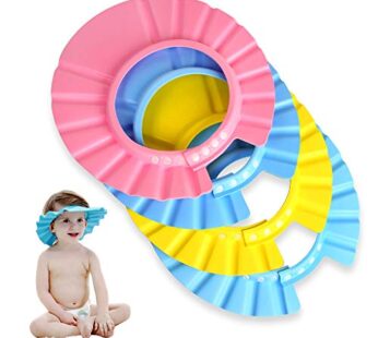 EWIN(R) 4pcs Soft Adjustable Baby Kids Children Shampoo Bath Bathing Shower Cap Hat Wash Hair Shield Hat