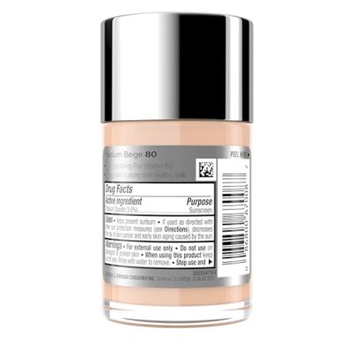 Neutrogena Healthy Skin Liquid Makeup Foundation, Broad Spectrum SPF 20 Sunscreen, Lightweight & Flawless Coverage Foundation with Antioxidant Vitamin E & Feverfew, Medium Beige, 1 fl. oz - Image 9