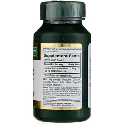 Nature's Bounty Probiotic Acidophilus Tablets, 120 Count - Image 3