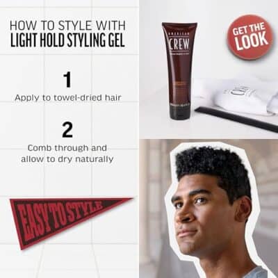 American Crew Men's Hair Gel, Light Hold, Non-Flaking Styling Gel, 13.1 Fl Oz - Image 3