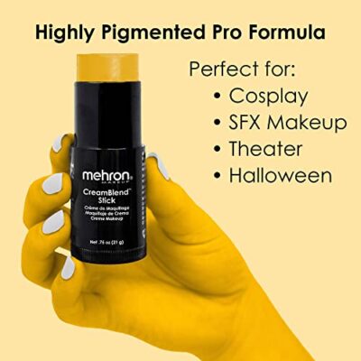 Mehron Makeup CreamBlend Stick - Body Paint (.75oz) (Yellow) - Image 3