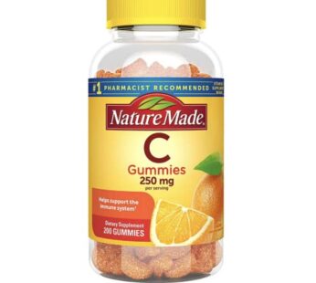 Nature Made Adult Gummies 200 CT Vitamin C Dietary Supplement, Orange