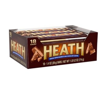 HEATH Milk Chocolate English Toffee Full Size, Bulk, Individually Wrapped Candy Bars, 1.4 oz (18 count)