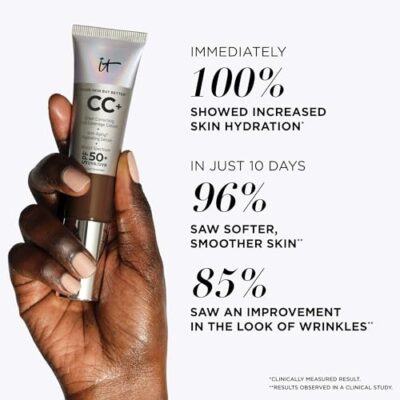 IT Cosmetics Your Skin But Better CC+ Cream, Tan (W) - Color Correcting Cream, Full-Coverage Foundation, Hydrating Serum & SPF 50+ Sunscreen - Natural Finish - 1.08 fl oz - Image 4