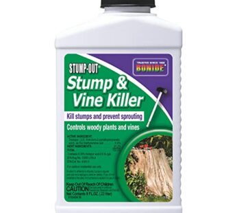 Bonide 2746 Stump & Vine Killer Concentrate, 8 oz Stumps and Vines Without harming Turf. Contains Brush Easy Application. Kills Oak, Poison Ivy and More, 1