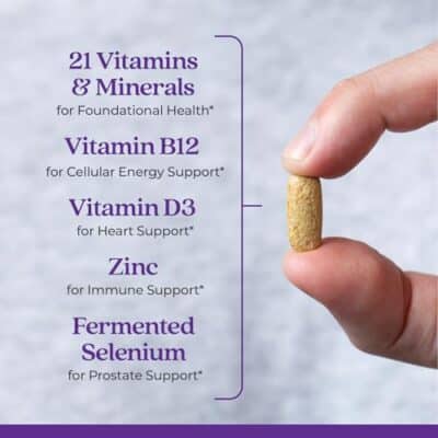 New Chapter Men's Multivitamin for Immune, Stress, Heart + Energy Support with Fermented Nutrients - Every Man's One Daily, Made with Organic Vegetables & Herbs, Non-GMO, Gluten Free - 96 ct - Image 4