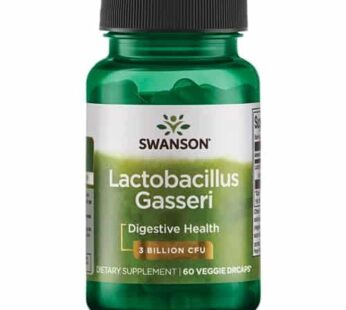 Swanson Lactobacillus Gasseri – Probiotic Supplement Supporting Digestive Health with 3 Billion CFU – Design-Release Satiety & Fat Metabolism Support – (60 Veggie Capsules)