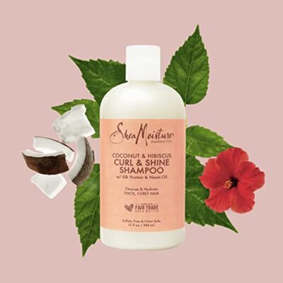 SheaMoisture Curl and Shine Coconut Shampoo Coconut and Hibiscus for Curly Hair Paraben Free Shampoo 13 oz - Image 12