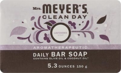 MRS. MEYER'S CLEAN DAY Bar Soap, Use as Body Wash or Hand Soap, Made with Essential Oils, Lavender, 5.3 oz, 1 Bar - Image 2