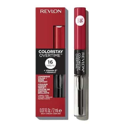 Revlon Liquid Lipstick with Clear Lip Gloss, ColorStay Face Makeup, Overtime Lipcolor, Dual Ended with Vitamin E in Plum / Berry, Ultimate Wine (140), 0.07 oz - Image 2