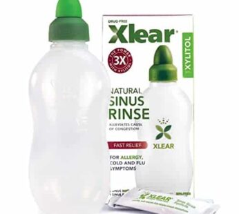 Xlear Nasal Rinse System with Xylitol, Natural Saline Neti Pot Sinus Rinse with Xylitol, Fast Sinus Pressure and Congestion Relief, 1 Rinse Bottle