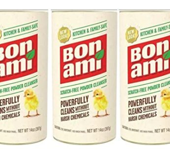 BON AMI Powder Cleanser for Kitchens & Bathrooms – All Types of Surfaces, Cleans Grime & Dirt, Polishes Surfaces, Absorbs Odors (3 Pack)