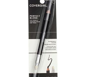 CoverGirl Perfect Blend Eye Pencil, Basic Black [100], 0.03 oz (Pack of 4)