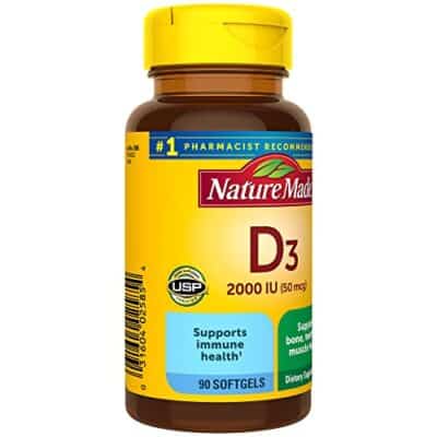 Nature Made Vitamin D3 2000 IU (50 mcg), Dietary Supplement for Bone, Teeth, Muscle and Immune Health Support, 90 Softgels, 90 Day Supply - Image 7