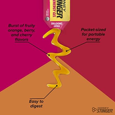 Honey Stinger Organic Fruit Smoothie Energy Gel | Gluten Free & Caffeine Free | For Exercise, Running and Performance | Sports Nutrition for Home & Gym, Pre and Mid Workout | 24 Pack, 26.4 Ounce - Image 4