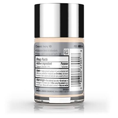 Neutrogena Healthy Skin Liquid Makeup Foundation, Broad Spectrum SPF 20 Sunscreen, Lightweight & Flawless Coverage Foundation with Antioxidant Vitamin E & Feverfew, Classic Ivory, 1 fl. oz - Image 12