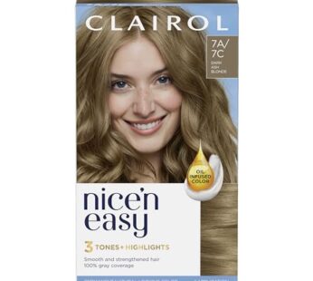 Clairol Nice’n Easy Permanent Hair Dye, 7C Dark Cool Blonde Hair Color, Pack of 1