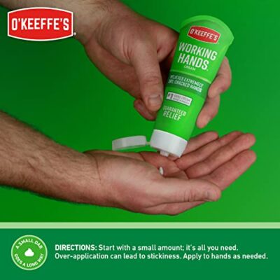 O'Keeffe's Working Hands Hand Cream, Relieves and Repairs Extremely Dry Hands, 3 oz Tube, (Bulk Hand Cream, Pack of 12) - Image 8