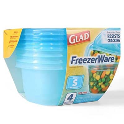 Gladware Freezerware Food Storage Containers | Small Food Storage Containers, Small Containers in Rectangle Shape Hold up to 24 Ounces of Food, 4 Count Set - Image 3