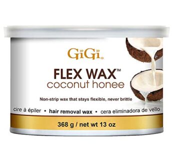 GiGi Coconut Honee Flex Wax, Hard Wax for Face and Body, Non-Strip, Sensitive to Normal Skin,13 oz. 1-pack