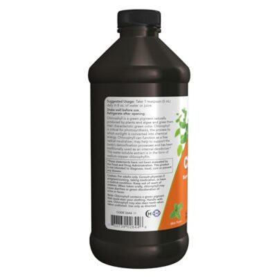 NOW Supplements, Liquid Chlorophyll, Super Concentrated, Internal Deodorizer*,Boost Energy, Mint Flavor, 16-Ounce - Image 3