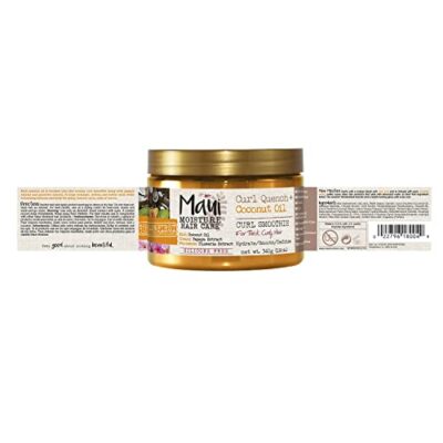 Maui Moisture Curl Quench + Coconut Oil Hydrating Curl Smoothie, Creamy Silicone-Free Styling Cream for Tight Curls, Braids, Twist-Outs & Wash & Go Styles, Vegan & Paraben-Free, 12 Ounce - Image 6
