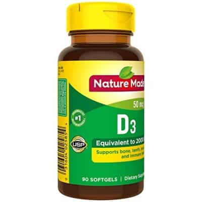 Nature Made Vitamin D3 2000 IU (50 mcg), Dietary Supplement for Bone, Teeth, Muscle and Immune Health Support, 90 Softgels, 90 Day Supply - Image 10