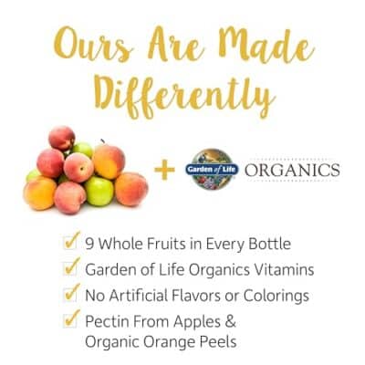 Garden of Life Organics Men's Gummy Vitamins - Berry - Certified Organic, Non-GMO, Vegan, Kosher Complete Multi - Methyl B12, C & D3 - Gluten, Soy & Dairy Free, 120 Real Fruit Chew Gummies - Image 3
