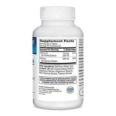 21st Century Calcium Citrate Plus D Maximum Caplets, 120 Count (27493) - Image 6