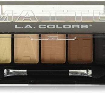 L.A. COLORS 5 Color Matte Eyeshadow, Brown Tweed, 0.25 Oz Powder