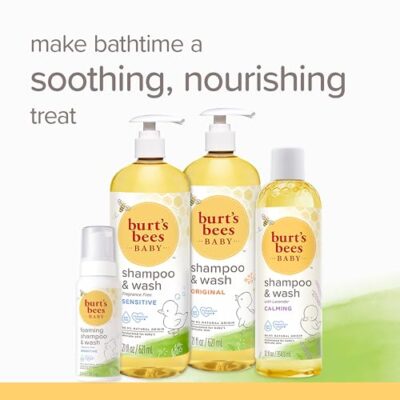 Burt's Bees Baby Calming Shampoo and Wash with Lavender, Tear-Free, 12 Fluid Ounces - Image 8