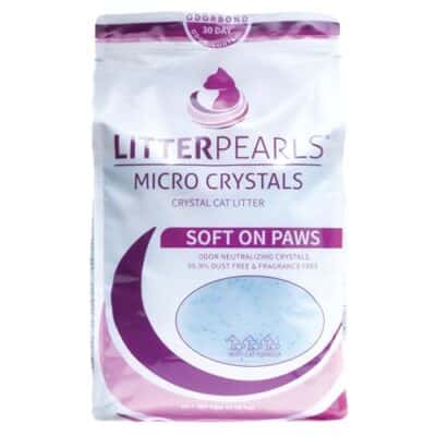 Litter Pearls Micro Crystals Unscented Non-Clumping Crystal Cat Litter with Odorbond, 7 lb, White, Clear and Blue Crystals (LPMC7) - Image 9