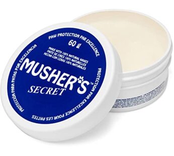 Musher’s Secret Dog Paw Wax 60 g (2.1 oz) – Moisturizing Dog Paw Balm that Creates an Invisible Barrier That Protects and Heals Dry Cracked Paws – All-Natural with Vitamin E and Food-Grade Ingredients