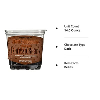 Trader Joe's Dark Chocolate Covered Espresso Beans 14 oz. - Image 3