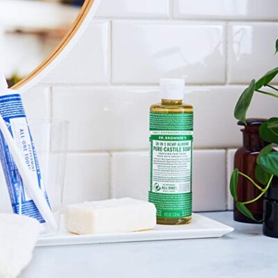 Dr. Bronner's - Pure-Castile Liquid Soap (Almond, 8 ounce) - Made with Organic Oils, 18-in-1 Uses: Face, Body, Hair, Laundry, Pets and Dishes, Concentrated, Vegan, Non-GMO - Image 3
