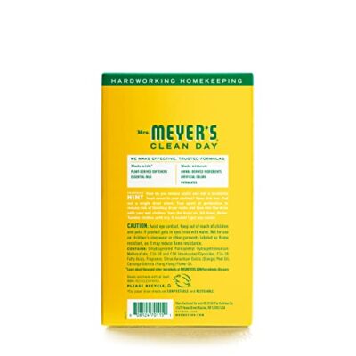 MRS. MEYER'S CLEAN DAY Dryer Sheets, Fabric Softener, Reduces Static, Infused with Essential Oils, Honeysuckle, 80 Count - Image 2