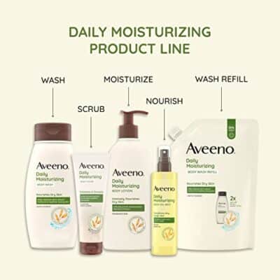 Aveeno Sheer Hydration Daily Moisturizing Fragrance-Free Lotion with Nourishing Prebiotic Oat, Fast-Absorbing Body Moisturizer for Dry Skin with Lightweight, Breathable Feel, 18 fl. oz - Image 9