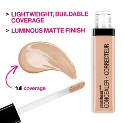 wet n wild Photo Focus Concealer, Med/Deep Tan, Under Eyes, Makeup, Blemish, Full Coverage, Lightweight - Image 3