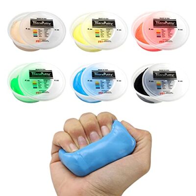 CanDo TheraPutty Standard Hand Exercise Putty For Rehabilitation, Exercises, Hand Therapy, and Occupational Therapy. Use To Strengthen Hand Muscles, Improve Fine Motor Skills, And Decrease Stress