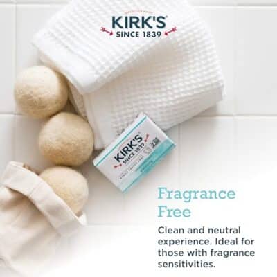 Kirk's Castile Bar Soap Clean Soap for Men, Women & Children | Premium Coconut Oil | Sensitive Skin Formula, Vegan | Fragrance-Free/Unscented | 4 oz. Bars - 3 Pack - Image 5