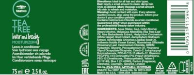 Tea Tree Hair and Body Moisturizer Leave-In Conditioner, Body Lotion, After-Shave Cream, For All Hair + Skin Types, 2.5 fl. oz. - Image 7