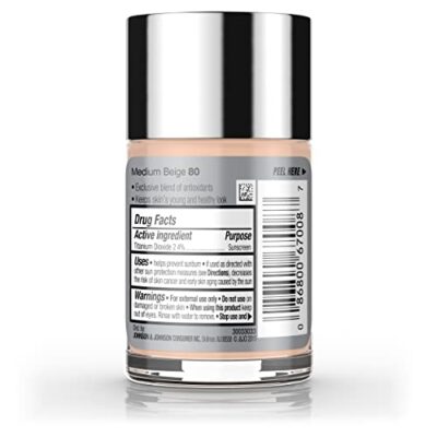 Neutrogena Healthy Skin Liquid Makeup Foundation, Broad Spectrum SPF 20 Sunscreen, Lightweight & Flawless Coverage Foundation with Antioxidant Vitamin E & Feverfew, Medium Beige, 1 fl. oz - Image 12