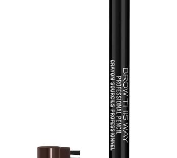 Rimmel London Brow This Way Professional Eyebrow Pencil, Long-Wearing, Highly-Pigmented, Built-In Brush, 004, Black Brown, 0.05oz