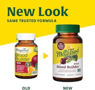 MegaFood Blood Builder - Iron Supplement Clinically Shown to Increase Iron Levels without Side Effects - Iron Supplement for Women with Vitamin C, Vitamin B12 and Folic Acid - Vegan - 90 Tabs - Image 4