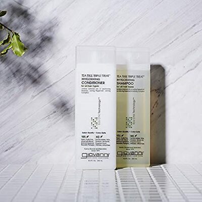 GIOVANNI Tea Tree Triple Treat Invigorating Shampoo - Cooling Peppermint, Eucalyptus & Rosemary, Strengthen & Rejuvenate Hair & Scalp, Salon Quality, Paraben Free, Tea Tree Shampoo - 8.5 oz (3 Pack) - Image 4