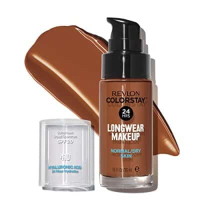 Revlon Liquid Foundation, ColorStay Face Makeup for Normal & Dry Skin, SPF 20, Longwear Medium-Full Coverage with Natural Finish, Oil Free, 410 Cappuccino, 1 Fl Oz