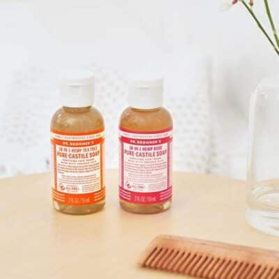 Dr. Bronner's - Pure-Castile Liquid Soap (Tea Tree, 2 ounce) - Made with Organic Oils, 18-in-1 Uses: Acne-Prone Skin, Dandruff, Laundry, Pets and Dishes, Concentrated, Vegan, Non-GMO - Image 3